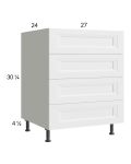 Harbor White 27" 4-Drawer Base Cabinet