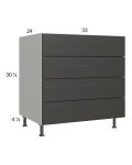 Euro Cafe 33" 4-Drawer Base Cabinet