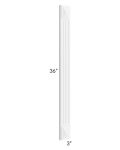 Aspen White Shaker 3x36 Fluted Decorative Filler