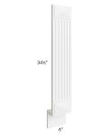 Vista White Shaker 6" Fluted Decorative Base Filler