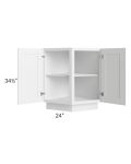 Aspen White Shaker 24" Angle Base Cabinet