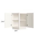 Signature Vanilla Glaze 24" Angle Base Cabinet