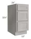 Gramercy Grey Mist ADA 15" Drawer Base Cabinet