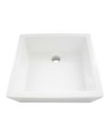 Porcelain Square Vessel Sink - Fits 18" Minimum Cabinet Size