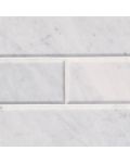 Arabescato Carrara 4" x 12" Honed And Beveled Marble Tile