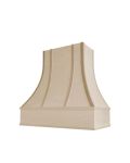Unfinished Asheville Strapped Curved Hood with Block Molding