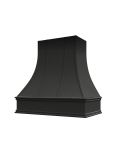 Black Asheville Strapped Curved Hood with Classic Molding
