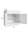 Pearl White 33" Base Cabinet 