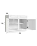 Pearl White 42" Base Cabinet