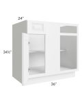 Pearl White 36" Blind Corner Base Unit
