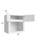 Pearl White 30x30 Microwave Cabinet