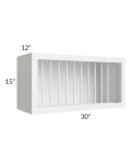 Pearl White 30x15 Plate Rack
