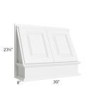 Pearl White 30" Range Hood Front