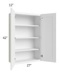 Pearl White 27x42 Wall Cabinet