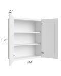 Pearl White 30x36 Wall Cabinet
