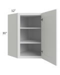 Pearl White 24x30 Diagonal Corner Wall Cabinet
