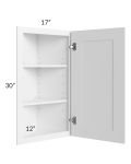 Aspen White Shaker 12x30 Angle Wall Cabinet