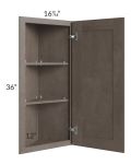 Natural Grey Shaker 12x36 Angle Wall Cabinet