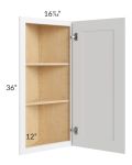 Alpine White Shaker 12x36 Angle Wall Cabinet 