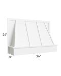 Vail White Shaker 36" Wood Range Hood