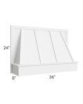 Portland White 36" Wood Range Hood 