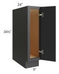Vienna Black 9" Full Height Door Base Cabinet