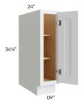 Gramercy White 9" Full Height Door Base Cabinet