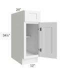 Aspen White Shaker 12" Base Cabinet