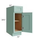 Midtown Mint Green Shaker 12" Base Cabinet