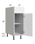 Milan White Gloss 12" Base Cabinet