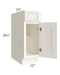 Signature Vanilla Glaze 12" Base Cabinet