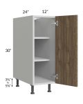 Milan Pecan 12" Full Height Door Base Cabinet