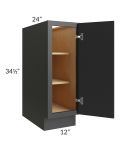 Vienna Black 12" Full Height Door Base Cabinet