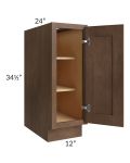 Gramercy Coffee 12" Full Height Door Base Cabinet - Loose Door and Hinge Holes Filled