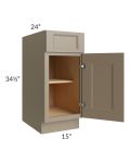 Tuscan Oyster 15" Base Cabinet