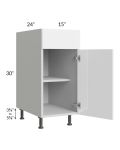 Milan White Gloss 15" Base Cabinet