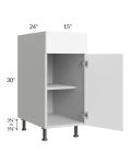 Milan White Matte 15" Base Cabinet