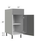 Milan Grey Gloss 15" Base Cabinet