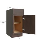 Vienna Kona Brown 15" Base Cabinet
