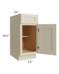 Stratton Khaki Shaker 15" Base Cabinet