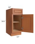 Lexington Cinnamon Glaze 15" Base Cabinet