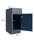 Portland Navy Blue 15" Base Cabinet