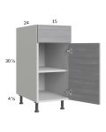 Euro Grey 15" Base Cabinet