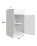 Venetian White Gloss 15"  Base Cabinet