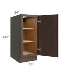 Vienna Kona Brown 15" Full Height Door Base Cabinet