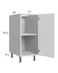 Euro Gloss White 15" Full Height Door Base Cabinet