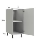 Harbor White 15" Full Height Door Base Cabinet