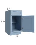 Sky Blue Shaker 18" Base Cabinet