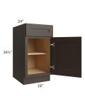 Southport Espresso Shaker 18" Base Cabinet