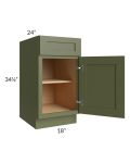 Midtown Hunter Green Shaker 18" Base Cabinet